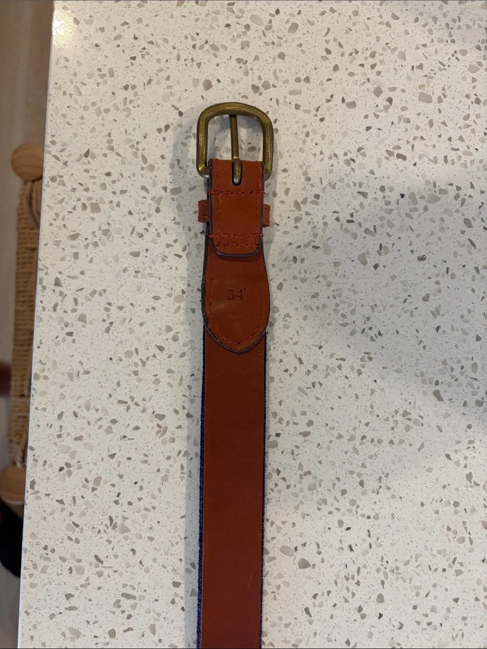 Men's Smathers & Branson Dark Navy Billfish Belt Size 34